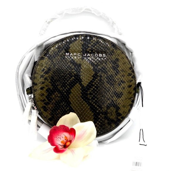 Marc Jacobs Snakeskin Embossed Leather Circle Crossbody Bag New GL0237621 - Picture 15 of 16